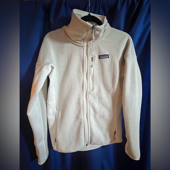 Patagonia Women's Better Sweater Knit High Neck Full Zip Oyster White Jacket M - Picture 1 of 9